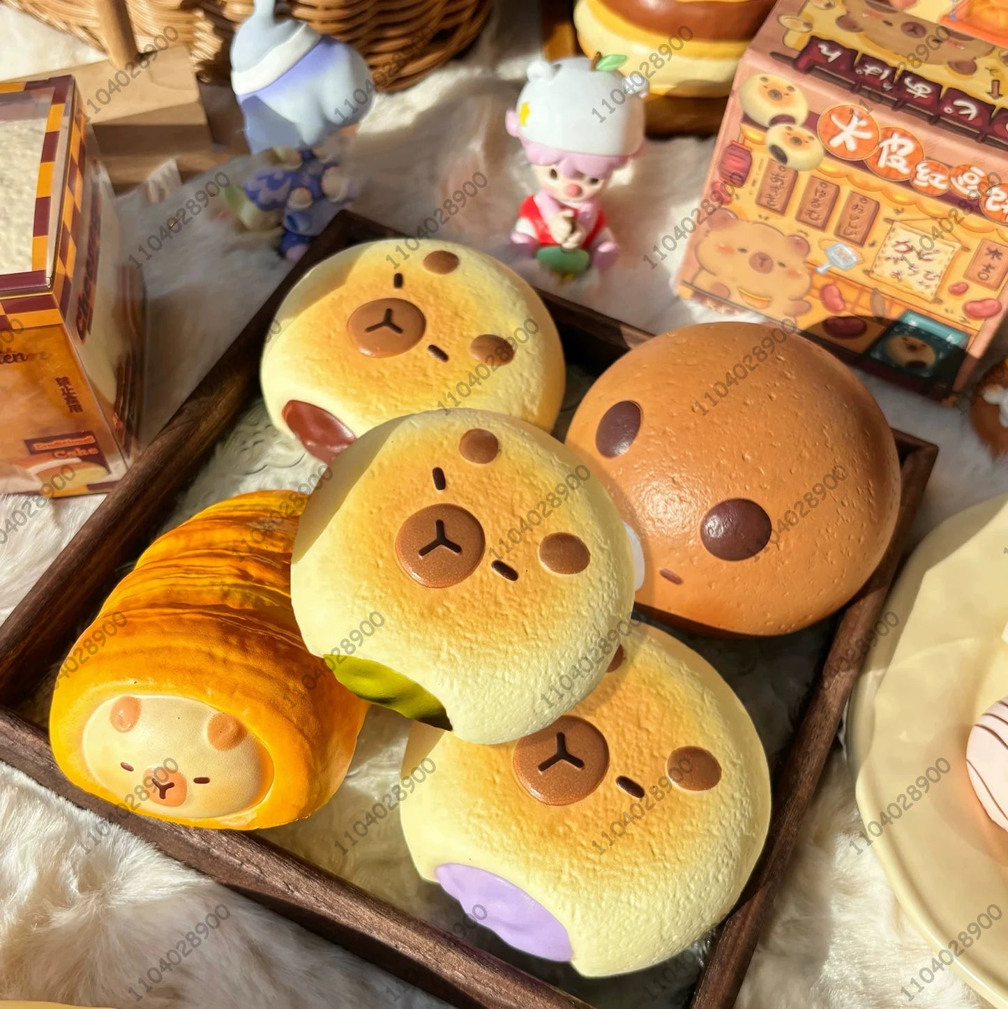 Capybara Bakery Slow Rising Squishy Capybara Toy Bread Pastry Cake Squeeze Stress Relief Hand Relaxing Gift Soft Rebound