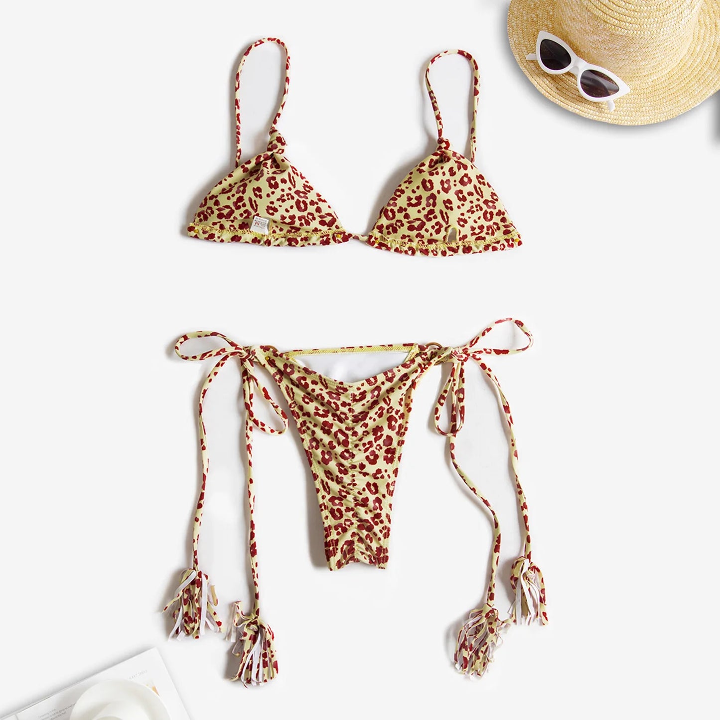 2022 Women Swimwear Sexy Bikini Hollow Out Swimsuit Thong Biquini Cross String Bikini Set Bathing Suit Bikinis Beachwear