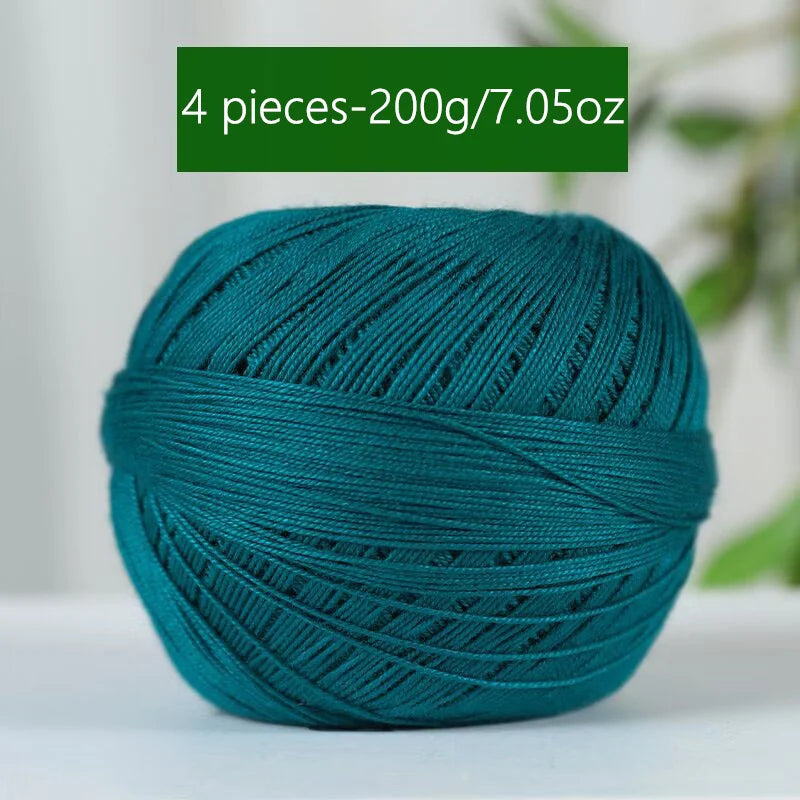 1PC Premium Mercerized Silk Lace Yarn Bundle-Soft, Durable, Vibrant Colors for DIY Knit & Crochet  Soft and Suitable for Summer
