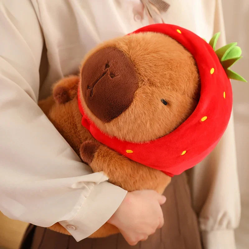 Capybara Plush Toy Simulation Capibara Cosplay Unicorn Dinosaur Dress Boba Bread Fruit Food Decor Birds Bubble Stuffed Animals