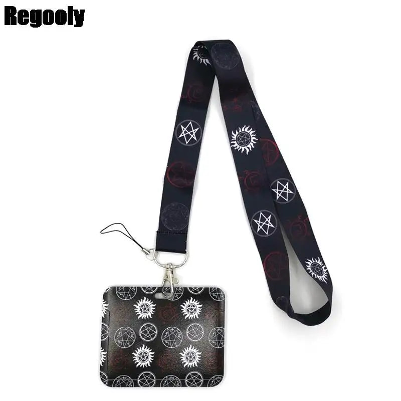 Supernatural SPN Fashion Women Card Holder Lanyard Colorful Badge Reel Nurse Doctor Student Exhibition ID Card Clip Badge Holder