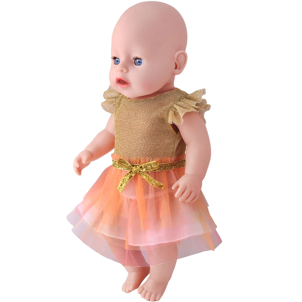 Cute Princess Tutu Skirt American 18 Inch Girl Doll Tulle Dress Children Toys Ours & Generation Dolls Cute Skirt Accessories