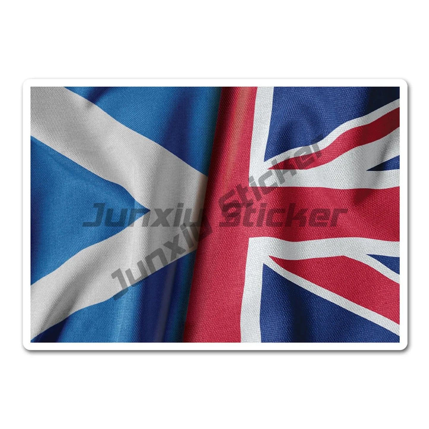 Funny Highland Cow Vinyl Stickers Cute Sheep Lamb with Scottish Flag St Andrews Flag Vinyl Decal Car Van Toolbox Caravan Laptop
