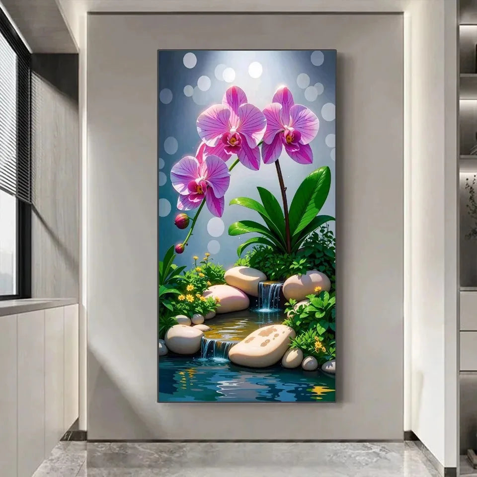 Diy 5D Diamond Art Painting Kit Flower Peony Lotus Dahlia Diamond Embroidery Handmade Mosaic Cross stitch Home Decoration Gifts