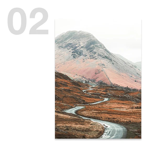 High Cow Nature Photography Landscape Wall Art Canvas Posters Aesthetic Prints Decorative Paintings Pictures for Home Room Decor