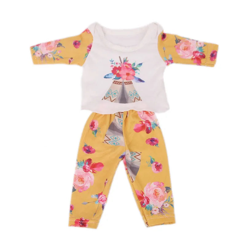 43cm Reborn New Born Baby Doll Clothes Unicorn Flamingo Fanny Cartoon Doll Accessories 18 inch Doll  Clothes American girl`s Toy