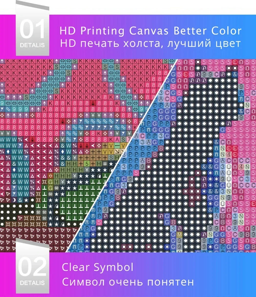 5D Diamond Painting, Dark Series Adult DIY Full Diamond Art Handmade Set, Synthetic Gemstone Home Wall Decoration