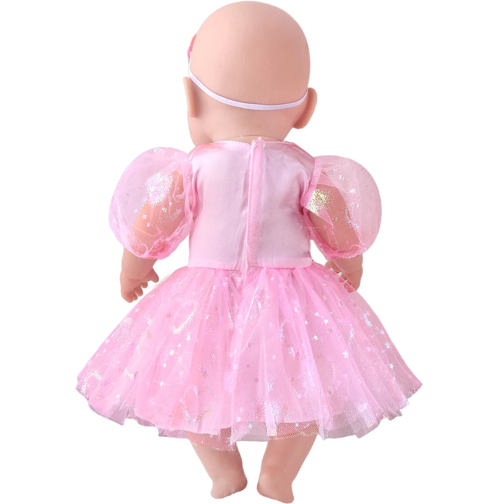 Cute Princess Tutu Skirt American 18 Inch Girl Doll Tulle Dress Children Toys Ours & Generation Dolls Cute Skirt Accessories