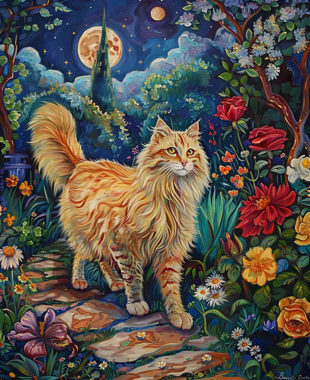 GATYZTORY Painting Paints By Numbers Cat Abstract Cute Picture Gifts Artwork Drawing By Numbers Picture Digital Home Decoration