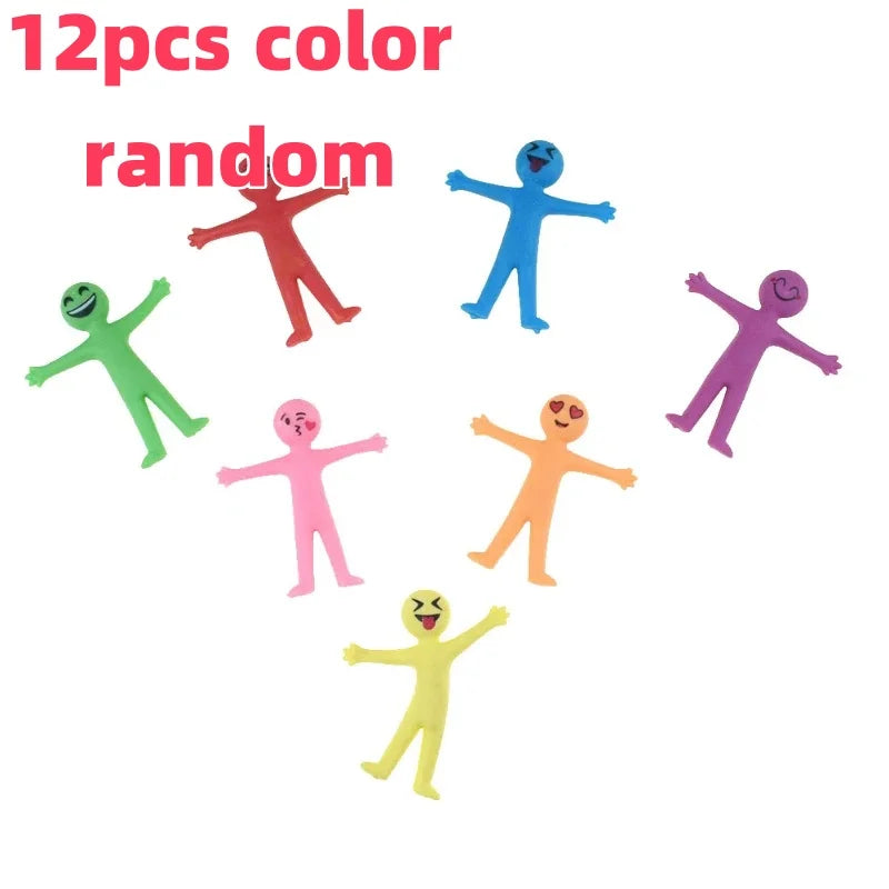 12pcs Funny Little Man Squishy Fidget Toys Antistress Adult Children Rising Stress Relief Squeeze Toys Kids Charisma Gift Toys