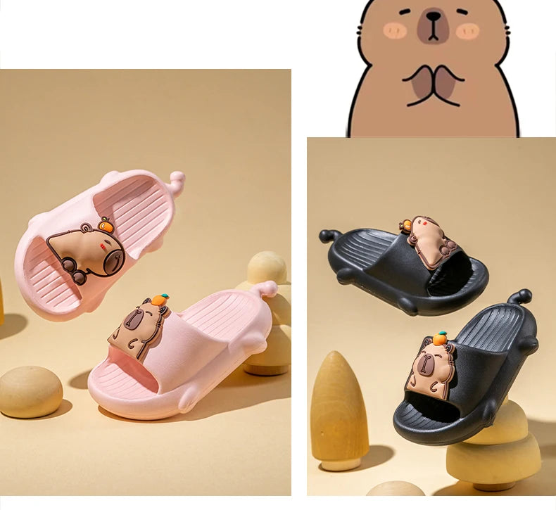 Capybara Children's Toddler Slides Light Weight And Wear Resistance House Slippers For Boys Girls Outdoor Casual Footwear Summer