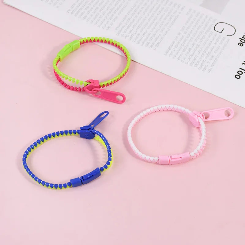 12/24Pcs Antistress Zipper Bracelets Sensory Fidget Toy Kids Birthday Party Favors Goodie Pinata Filler Wedding Gift for Guests