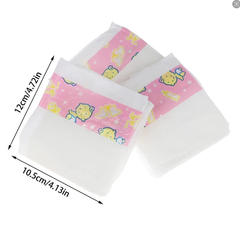 Doll Accessories Mini Diapers Milk Bottles Nipples Toothbrushes For 43CM Baby Doll&18Inch American Doll Accessories,DIY Toy Gift