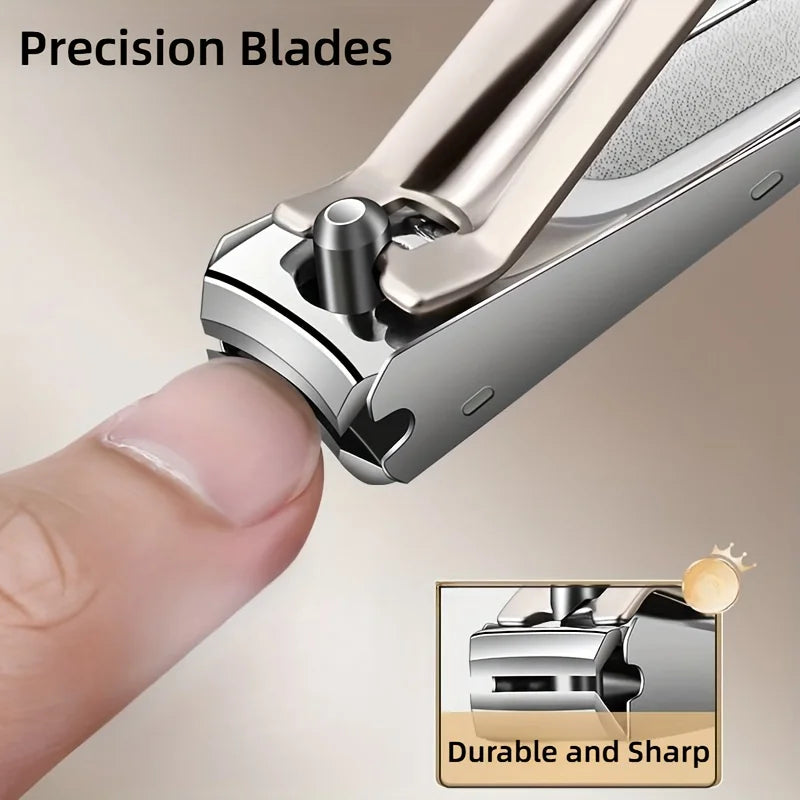 10pcs Professional Nail Care Set with Anti-Splash Features Nail Clipper File And Ear Spoon Tools Perfect for Home And Travel