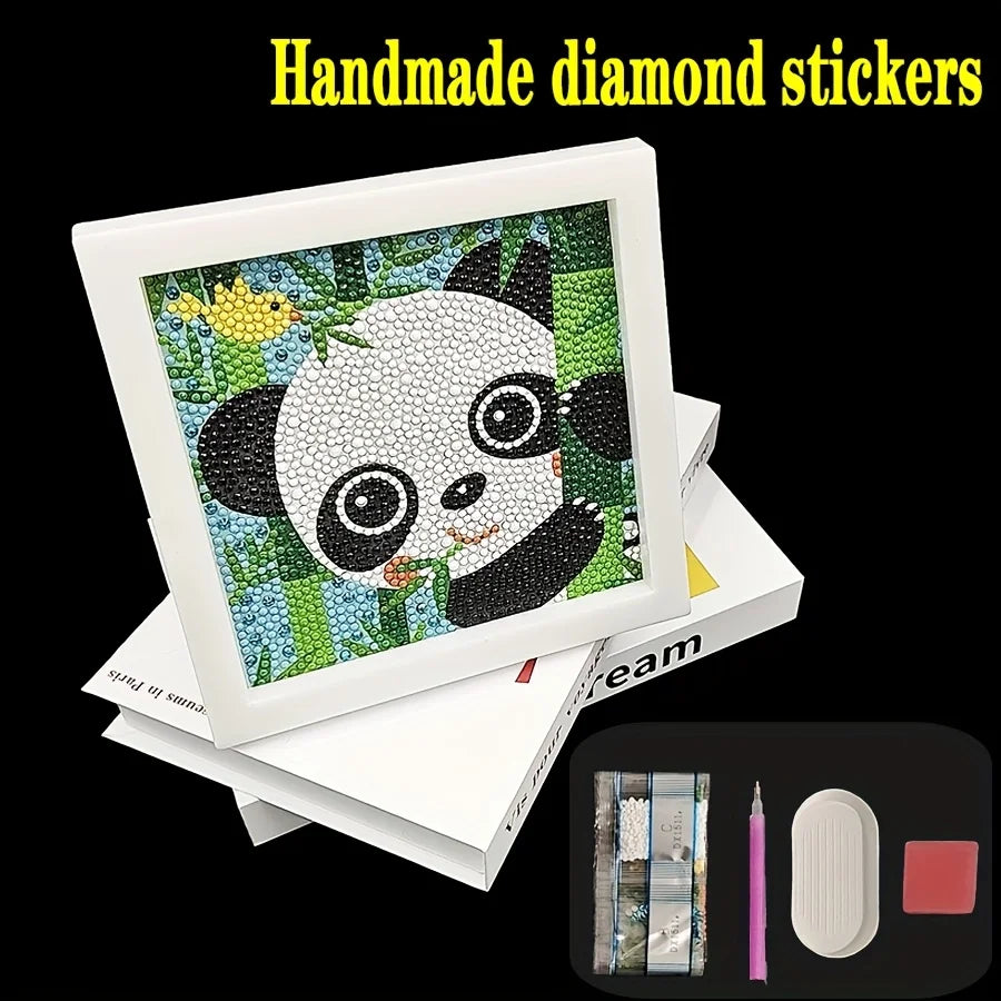 PandaCartoon Full Diamond Mosaic 5D DIY Cross Stitch Kits Diamond Art Home Decor with Frame