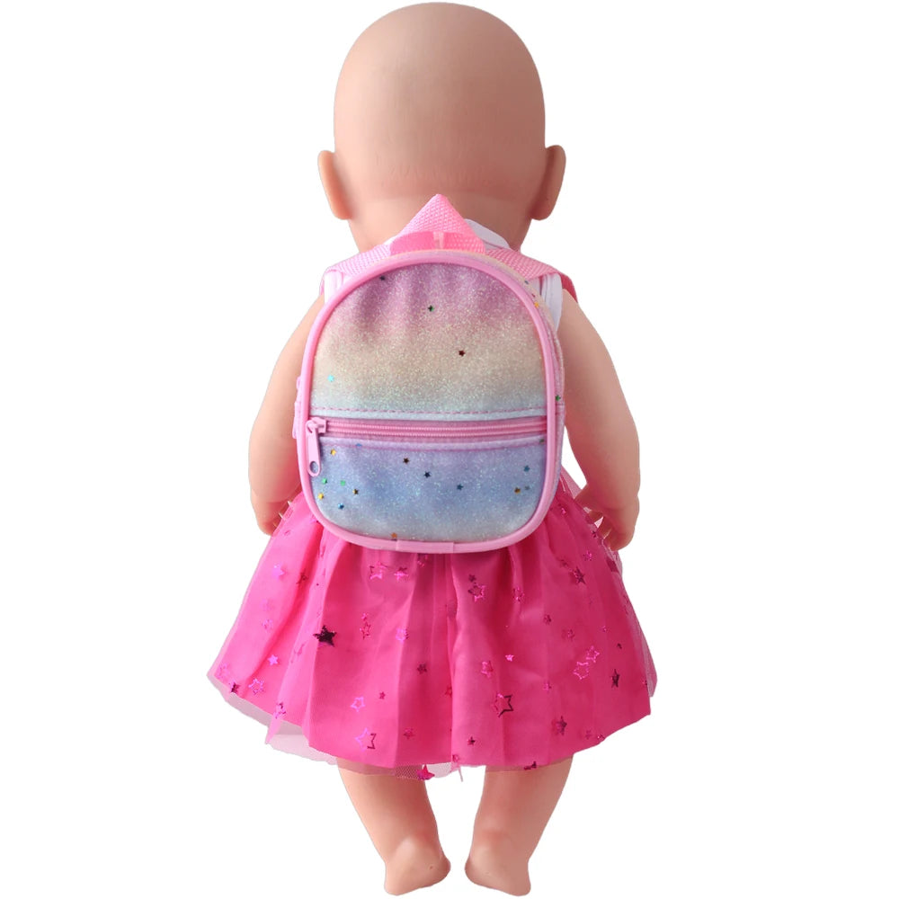 43 cm Baby Doll Cute Backpack Ours & Generation American 18 Inch Girl Doll Children Toys Dolls Accessories Cartoon Schoolbag
