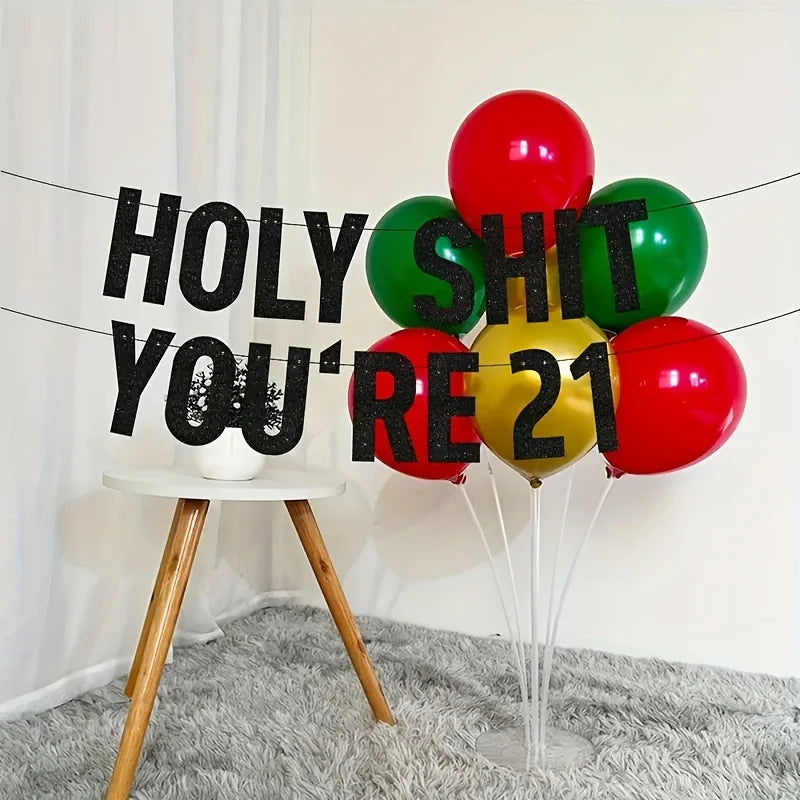 Black "Oh My God, You're 18, 21, 30, 40, 50, 60, 70" Birthday Party Banner All Age Groups To Celebrate Birthday Party Decor Gift