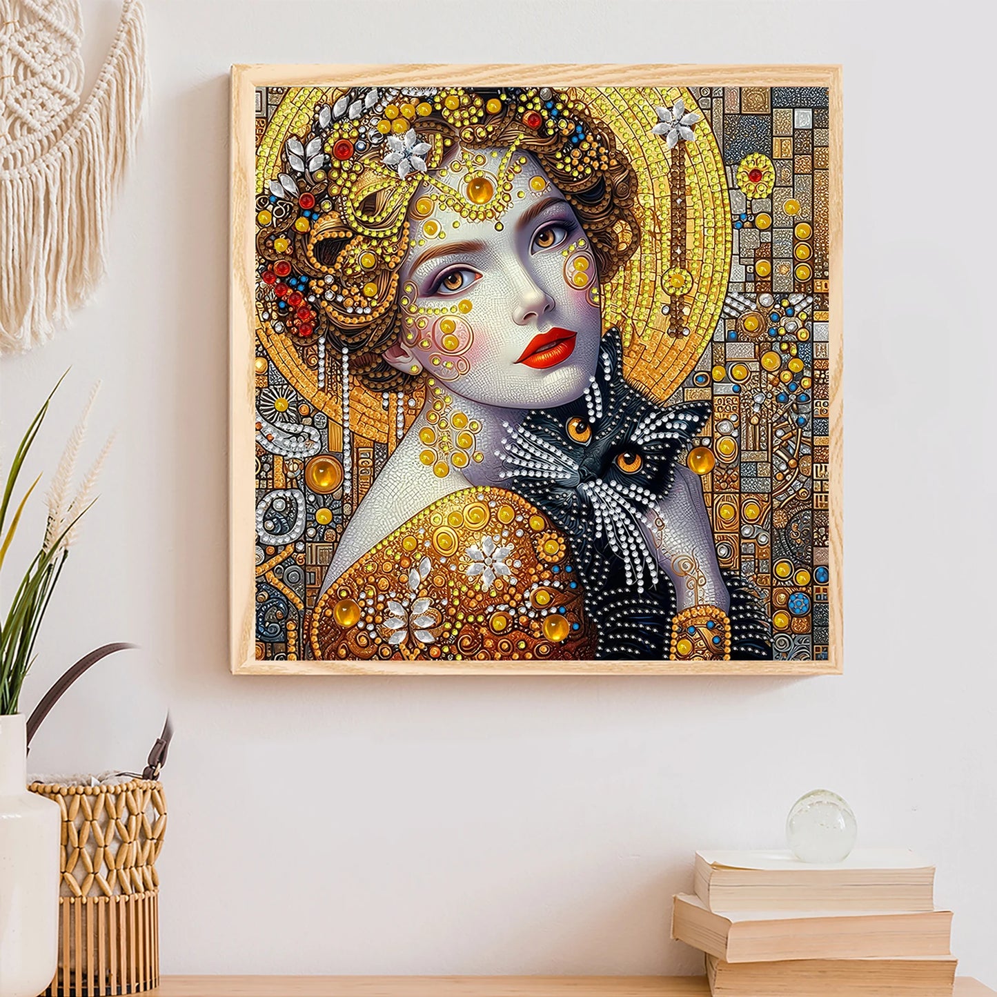Beauty Special Shaped 5D DIY Partial Drill Diamonds Dots Gem Art Kits for Adults Home Wall Decor Diamond Dots Paintings 30x30cm