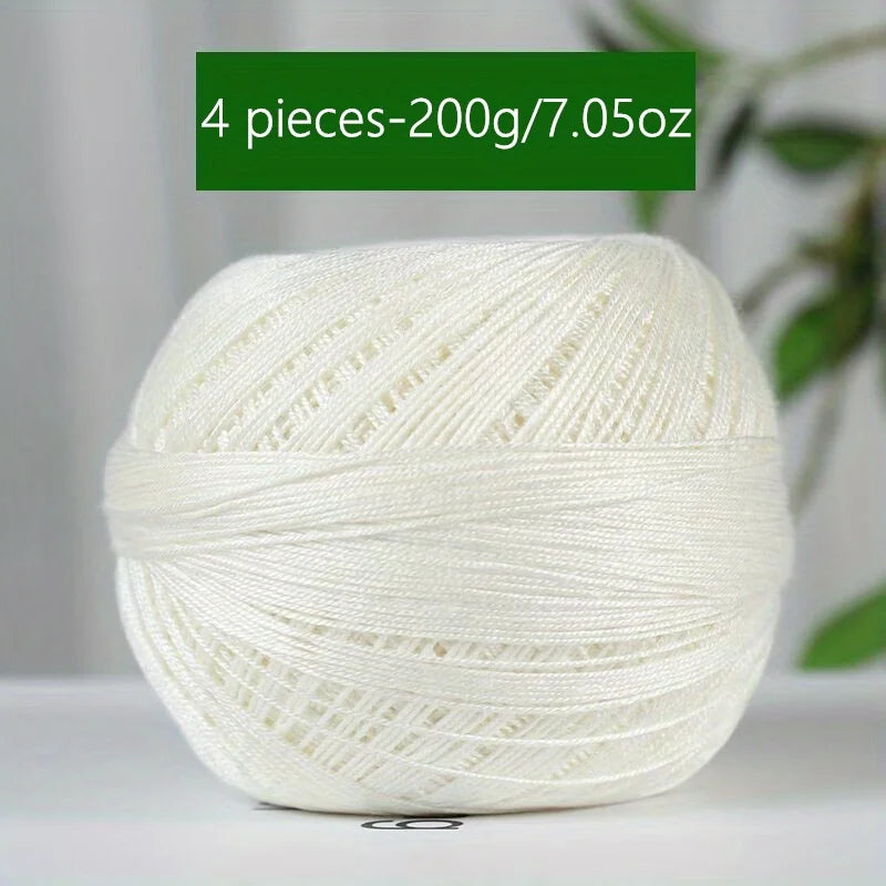 1PC Premium Mercerized Silk Lace Yarn Bundle-Soft, Durable, Vibrant Colors for DIY Knit & Crochet  Soft and Suitable for Summer