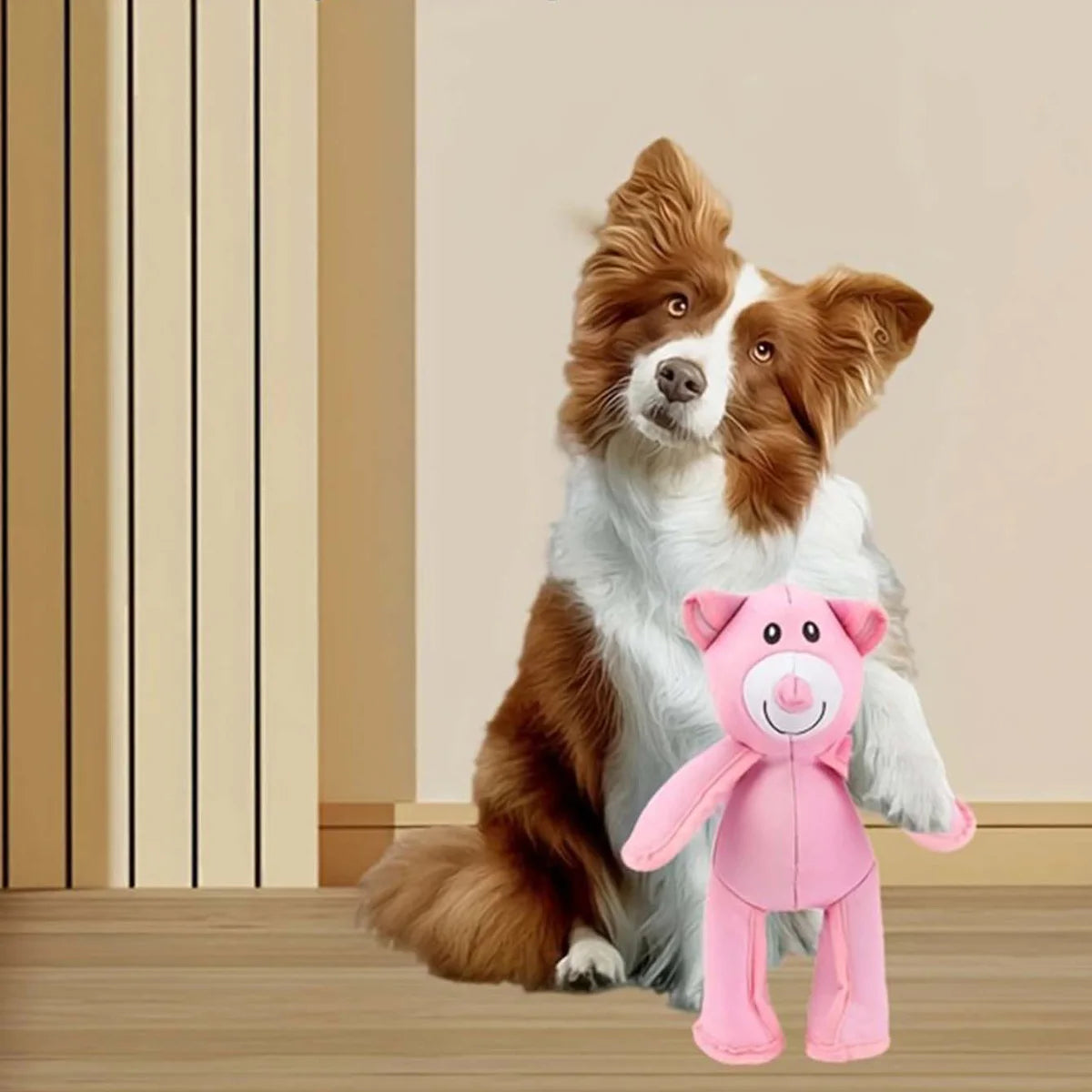 Squeaker Teddy Bear Dog Toys Aggressive Chewers Indestructible Stuffed Plush Dog Squeaky Toys Keep Them Busy For All Dogs Breeds