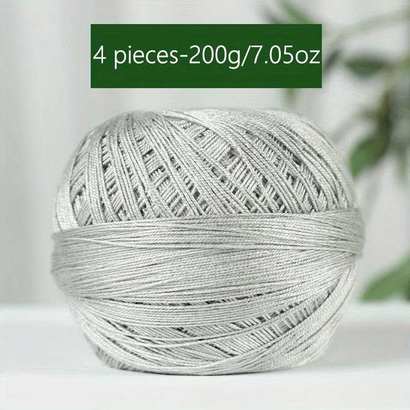 1PC Premium Mercerized Silk Lace Yarn Bundle-Soft, Durable, Vibrant Colors for DIY Knit & Crochet  Soft and Suitable for Summer