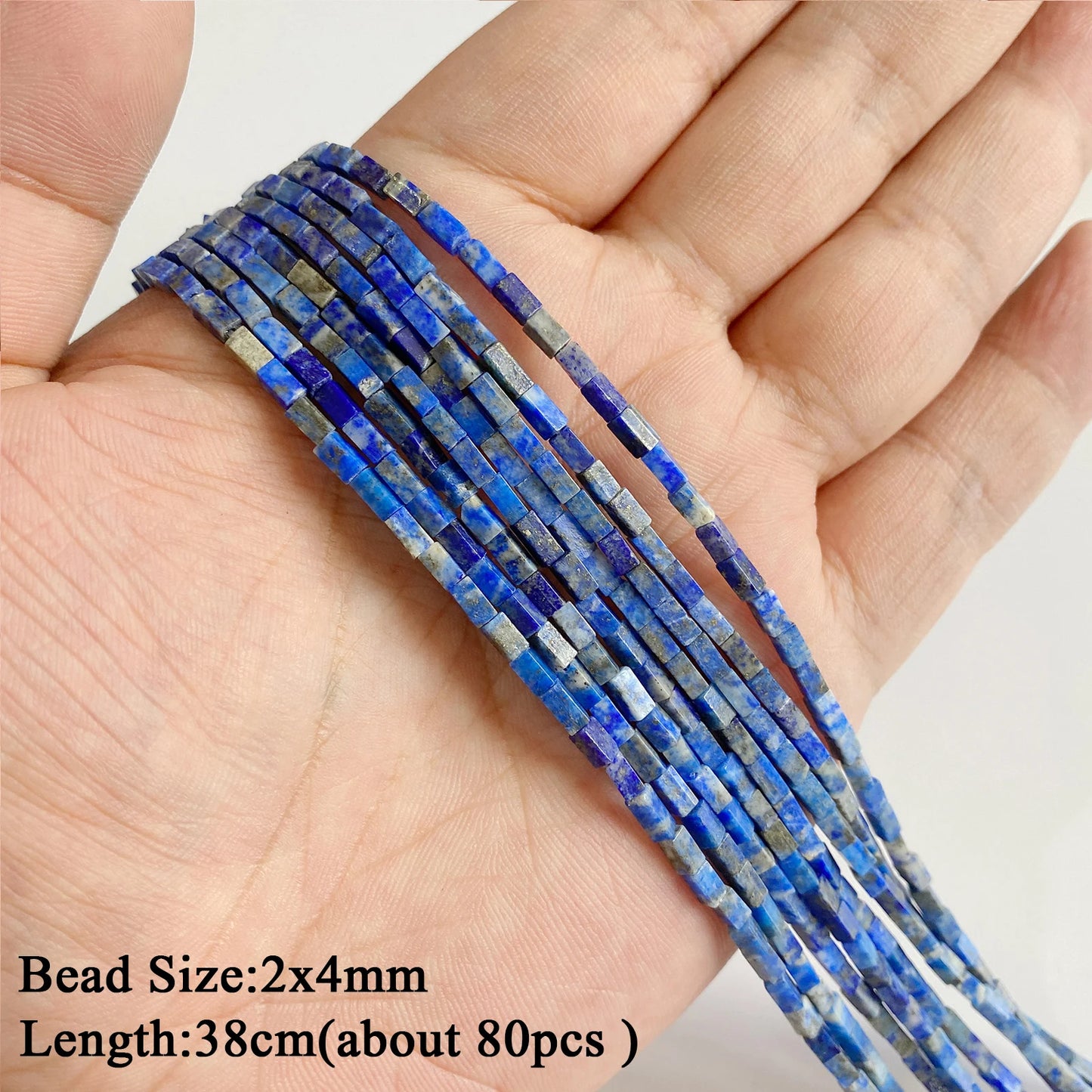 Natural Lapis Lazuli Healing Stone Bead Handmade Necklace Bracelet Bead Accessories For DIY Wisdom,Confidence,Prosperity Jewelry