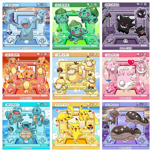 5D Diamond Art Painting Kits New 2024 Embroidery Jewelry Mosaic Cross Stitch Pikachu Bulbasaur Home Decor Children's Gift Crafts