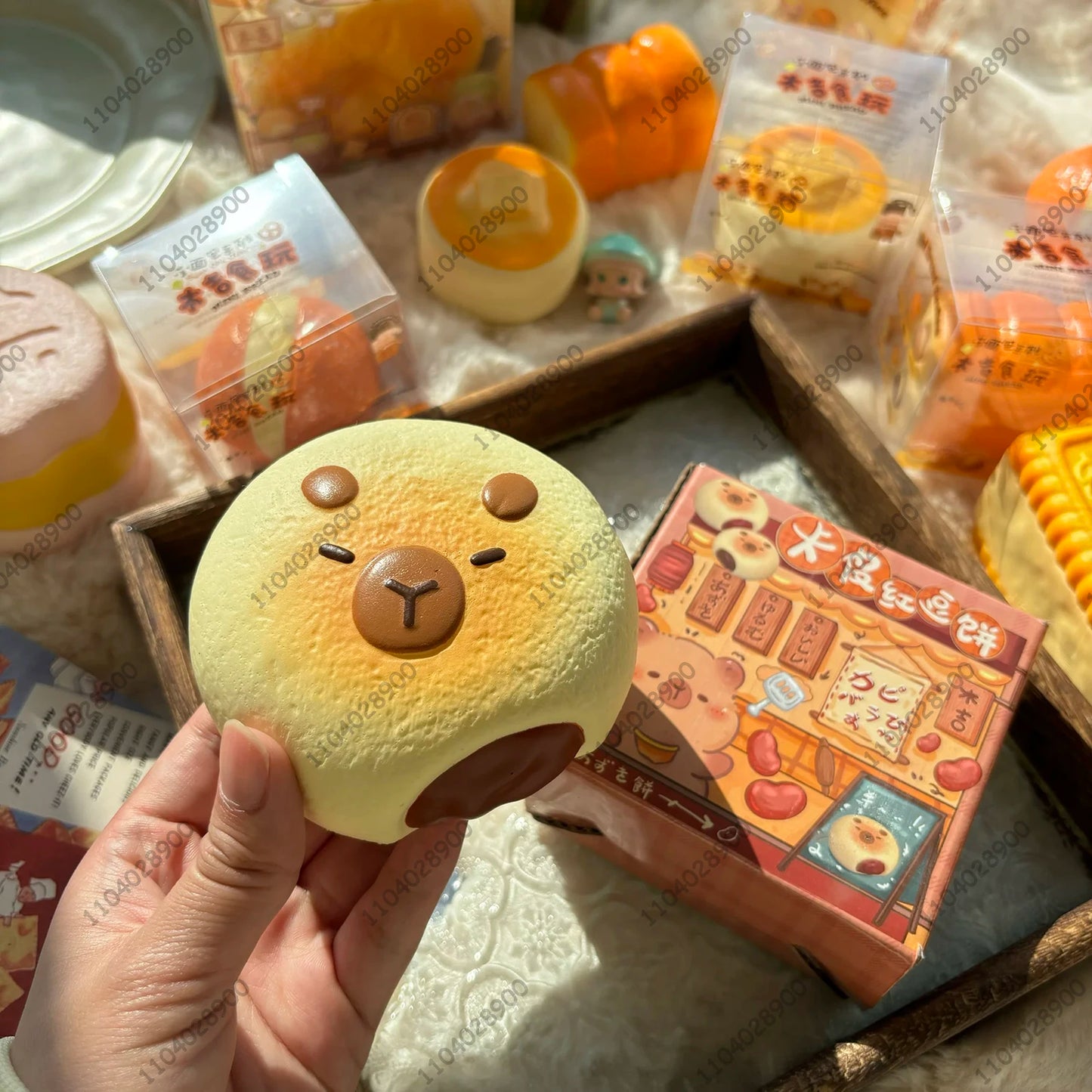 Capybara Bakery Slow Rising Squishy Capybara Toy Bread Pastry Cake Squeeze Stress Relief Hand Relaxing Gift Soft Rebound