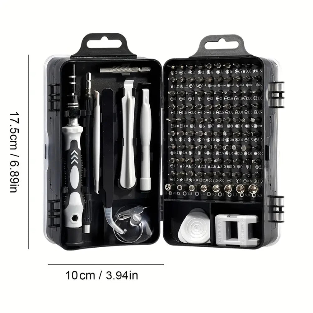 115-in-1 Precision Screwdriver Set, Professional Multi-Functional Repair Tool, with 98 Magnetic Screwdriver Bits, Suitable for iPhone and Glasses