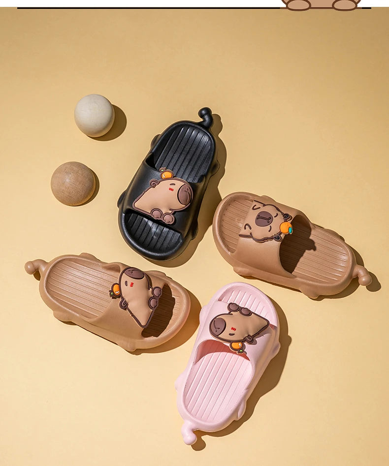 Capybara Children's Toddler Slides Light Weight And Wear Resistance House Slippers For Boys Girls Outdoor Casual Footwear Summer