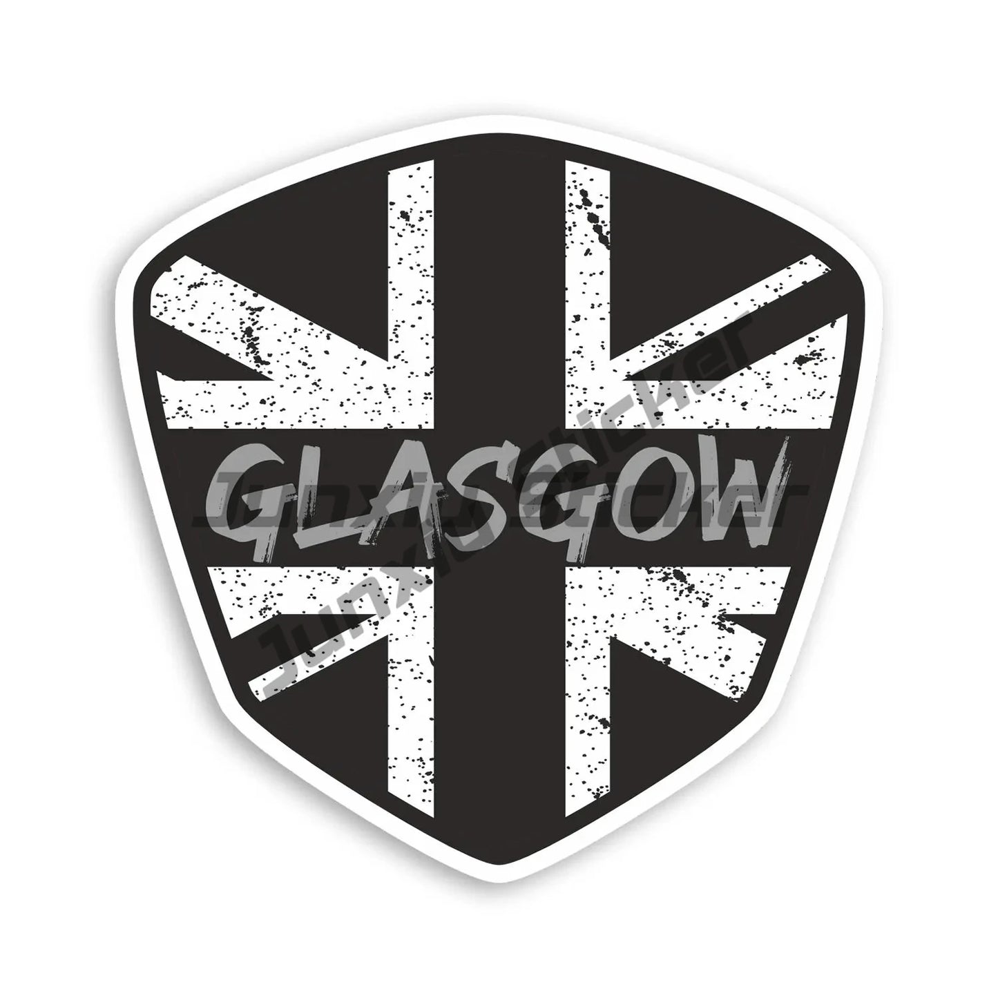 Funny Highland Cow Vinyl Stickers Cute Sheep Lamb with Scottish Flag St Andrews Flag Vinyl Decal Car Van Toolbox Caravan Laptop