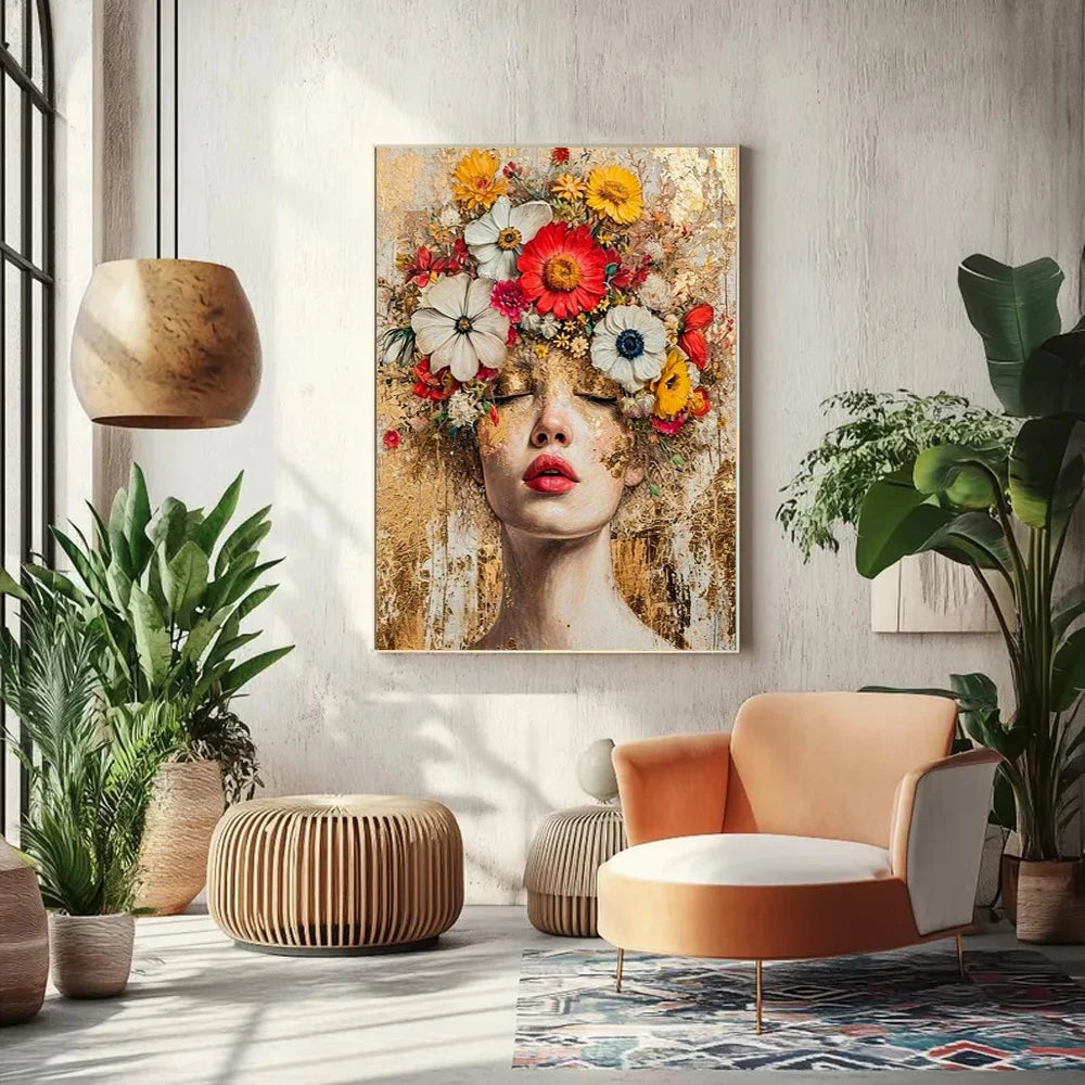 5D Diamond Painting Suitable for Adult Beginners Flowers Women Diamond Art Kit DIY Home Wall Decoration Crafts