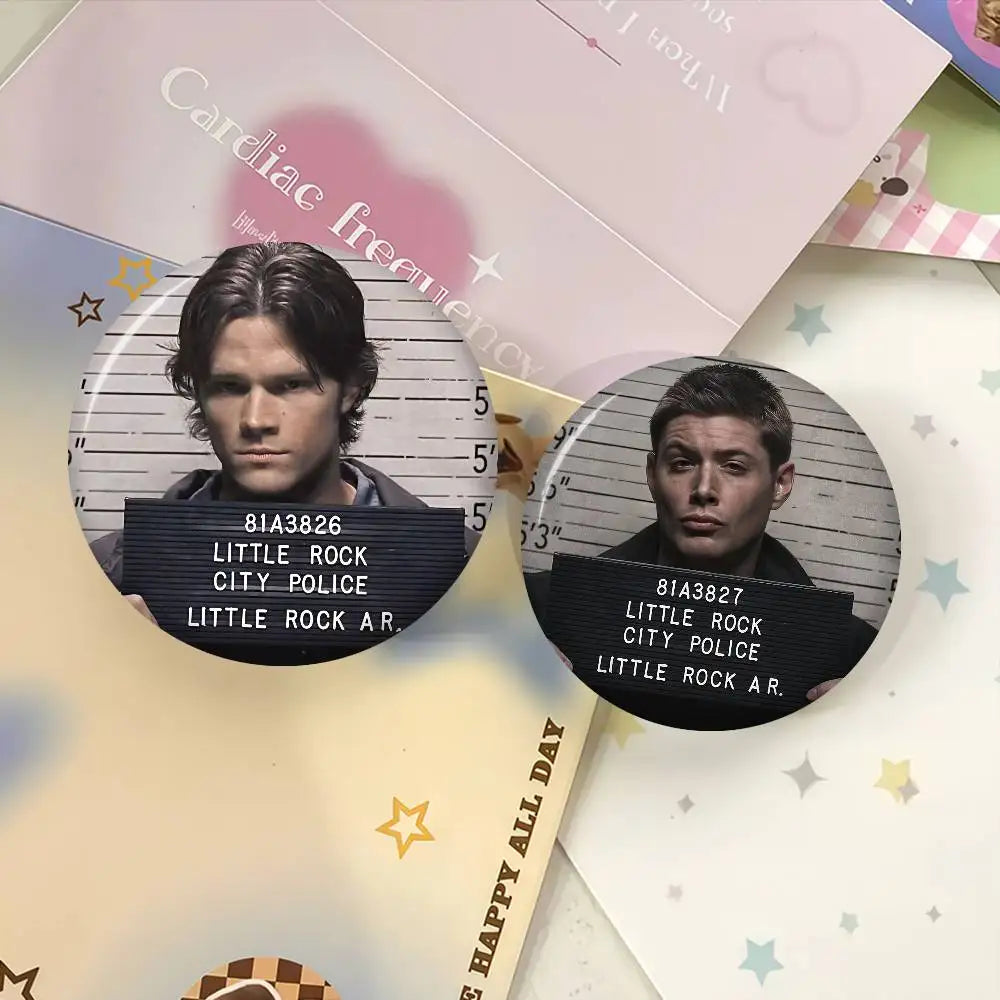 TV Series Supernatural   Animals Funny Brooches Badge Backpack Clothes Gift Accessory