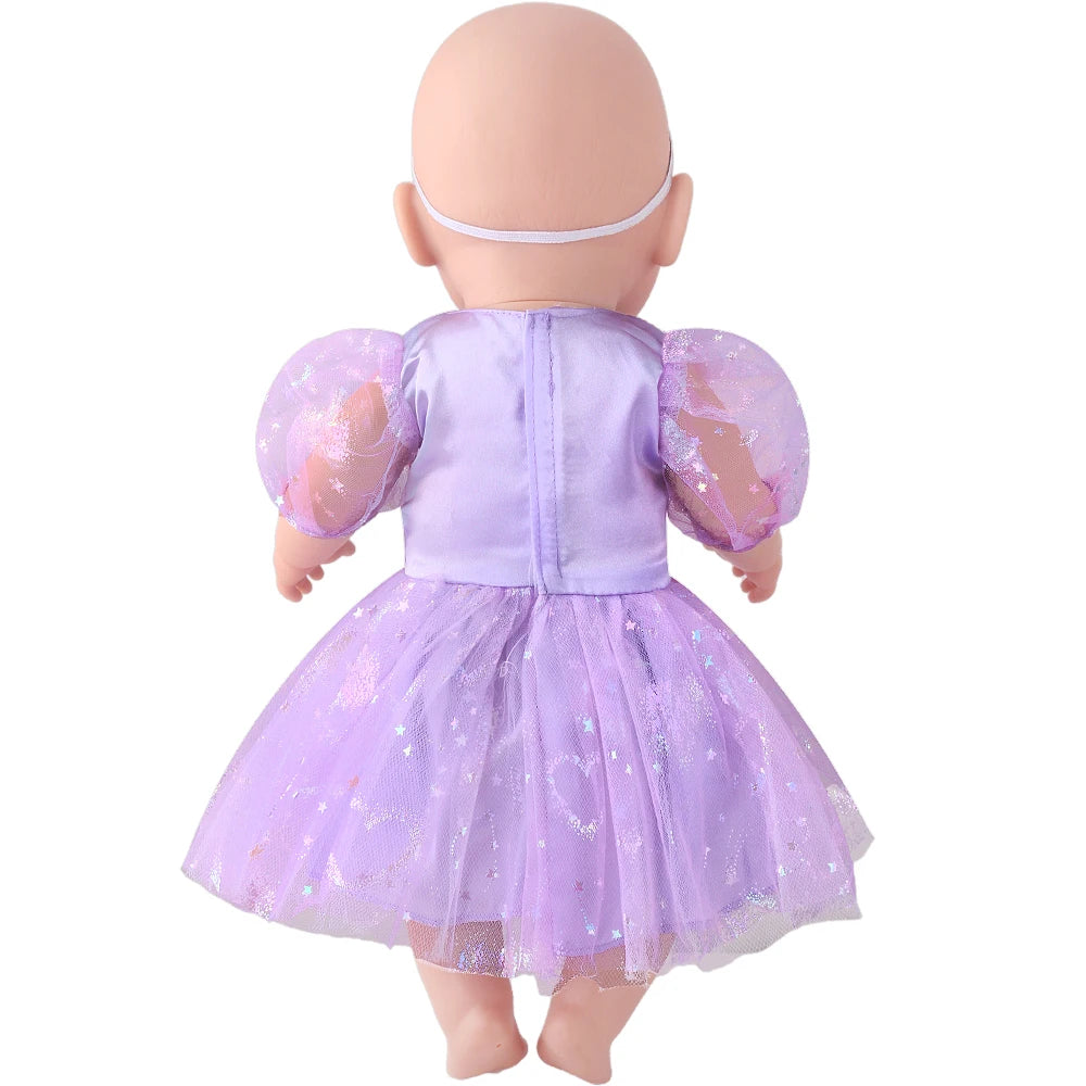 Cute Princess Tutu Skirt American 18 Inch Girl Doll Tulle Dress Children Toys Ours & Generation Dolls Cute Skirt Accessories