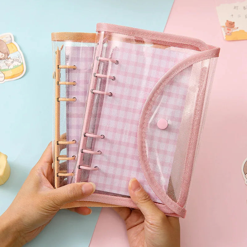 Cute Colour Grid A5/A6 Loose Leaf Notebook Refill Spiral Binder