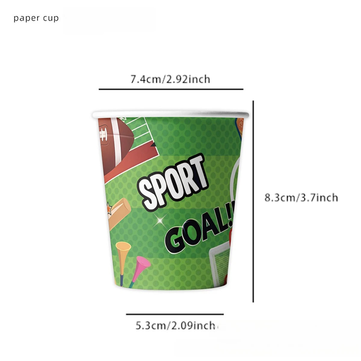 20pcs Rugby Football Basketball Baseball Sports Themed Birthday Party Decoration Tableware Set Holiday Party Decoration Supplies