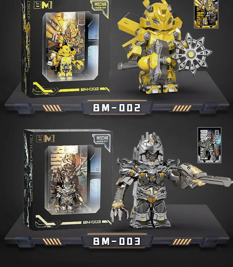 Optimus Transformers Blocks Small Particles MOC Megatron Children's Assembly Toy Bumblebee Model Desktop Ornament Holiday Gifts