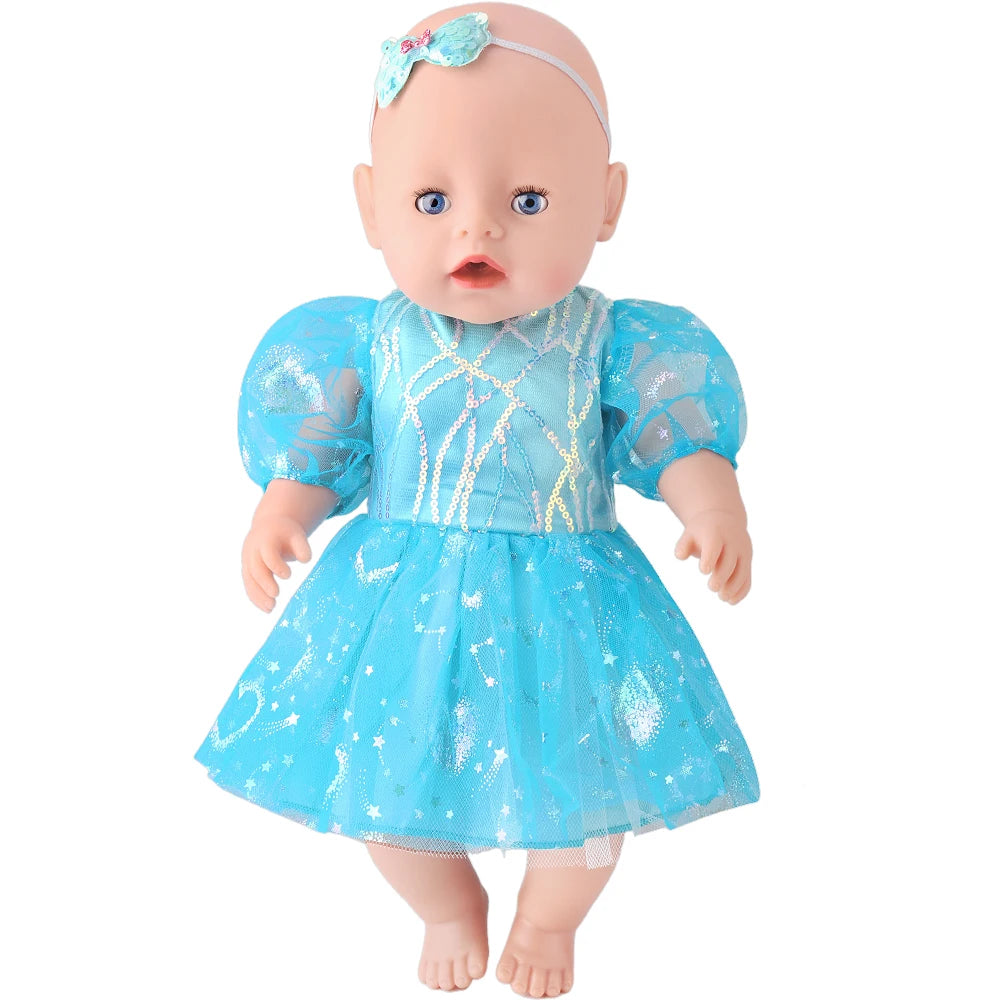 Cute Princess Tutu Skirt American 18 Inch Girl Doll Tulle Dress Children Toys Ours & Generation Dolls Cute Skirt Accessories