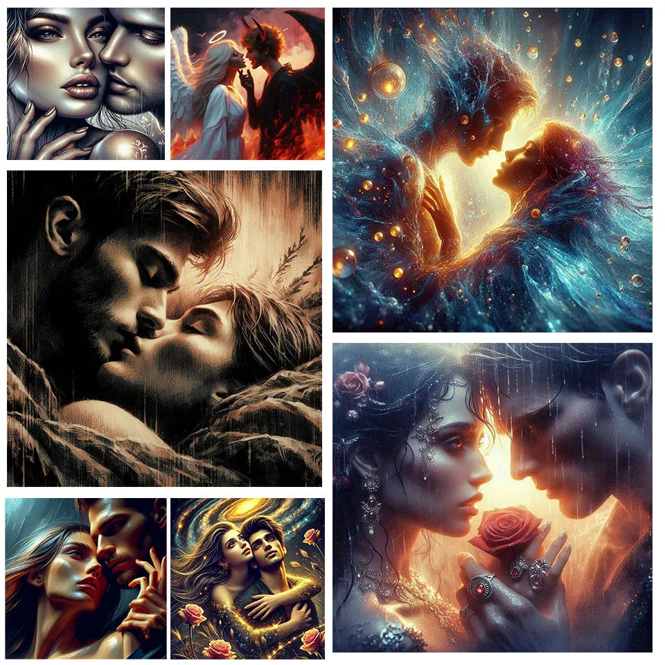 5d Diamond Painting Abstract Couple Portrait New Arrivals Diamond Mosaic Landscape Art Home Decor Diy Gift Rhinestone Pictures
