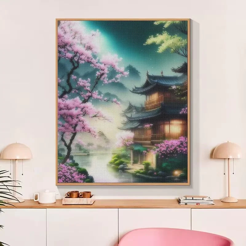 5d Diamond Art Painting Aurora Landscape Mosaic Embroidery Cross Stitch Set Full Round Rhinestone Diy Home Decoration Gift
