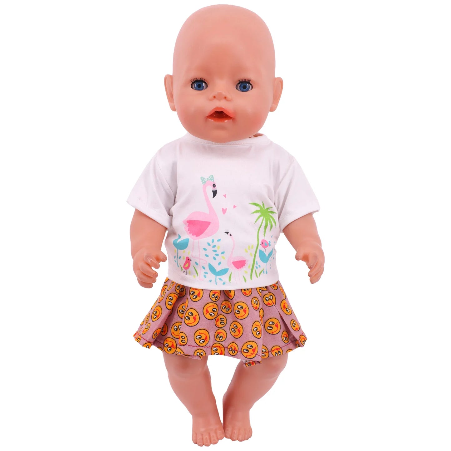 43cm Reborn New Born Baby Doll Clothes Unicorn Flamingo Fanny Cartoon Doll Accessories 18 inch Doll  Clothes American girl`s Toy