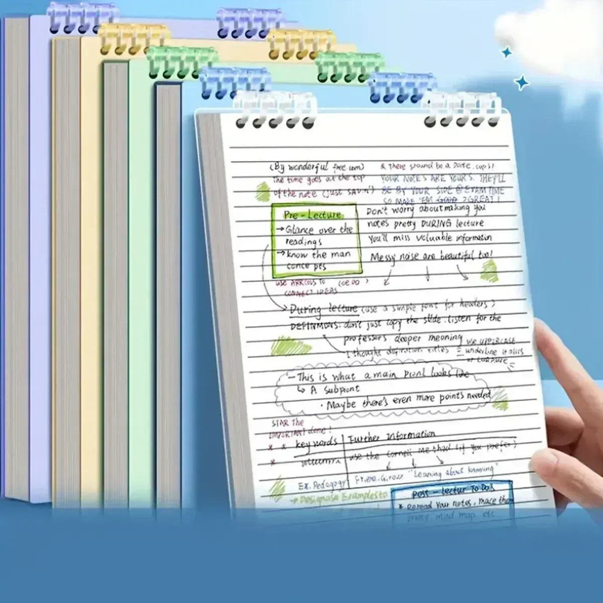 A5 60 Sheets Thick Notebook Spiral Binding