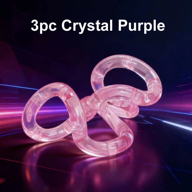 1/3/5pcs Deformable Rope Crystal Twist Rope Pressure Stress Relief Toys Rrainbow Color Deformation Rope Knot Anti Stress Toys