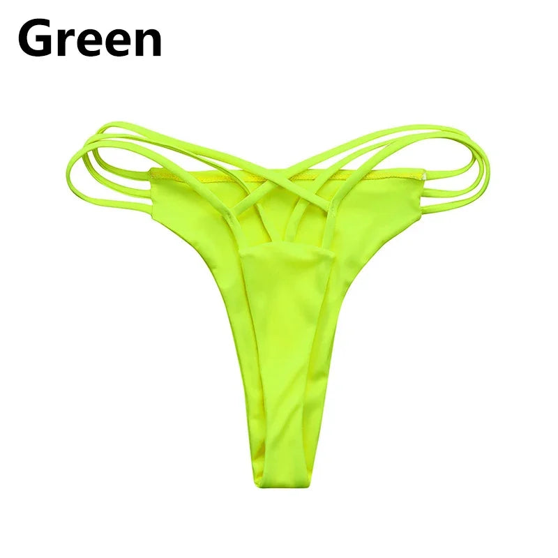 Women Swimwear Low Waist Bikini Swim Pants Shorts Bottom Swimsuit Bathing Swimwear Sexy Bikini Thong Girls Tankini Swim Trunks