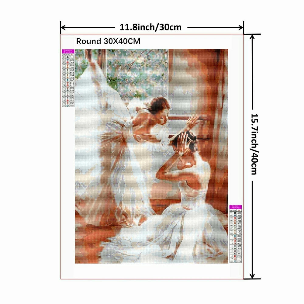 5D Diamond Painting Ballerina Full Round Portrait Diamond Mosaic Diy Diamond Embroidery Art Cross Stitch Home Decoration Gift