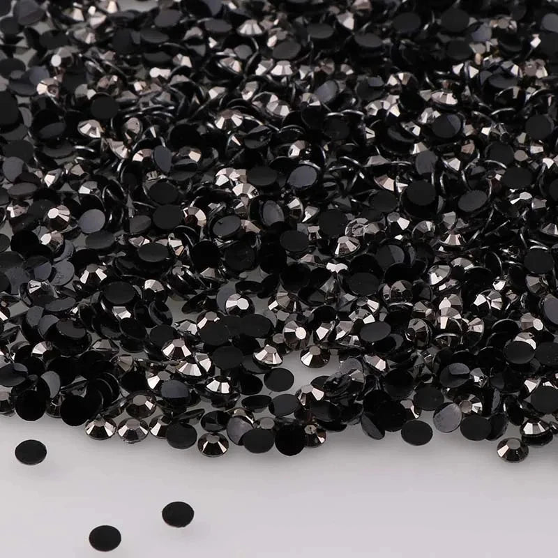 1000pcs Non Hot Fix Rhinestones 2/3/4mm Round Resin Flatback Crystal Rhinestone DIY Nail Art Jewelry Garment Decorations Glue On