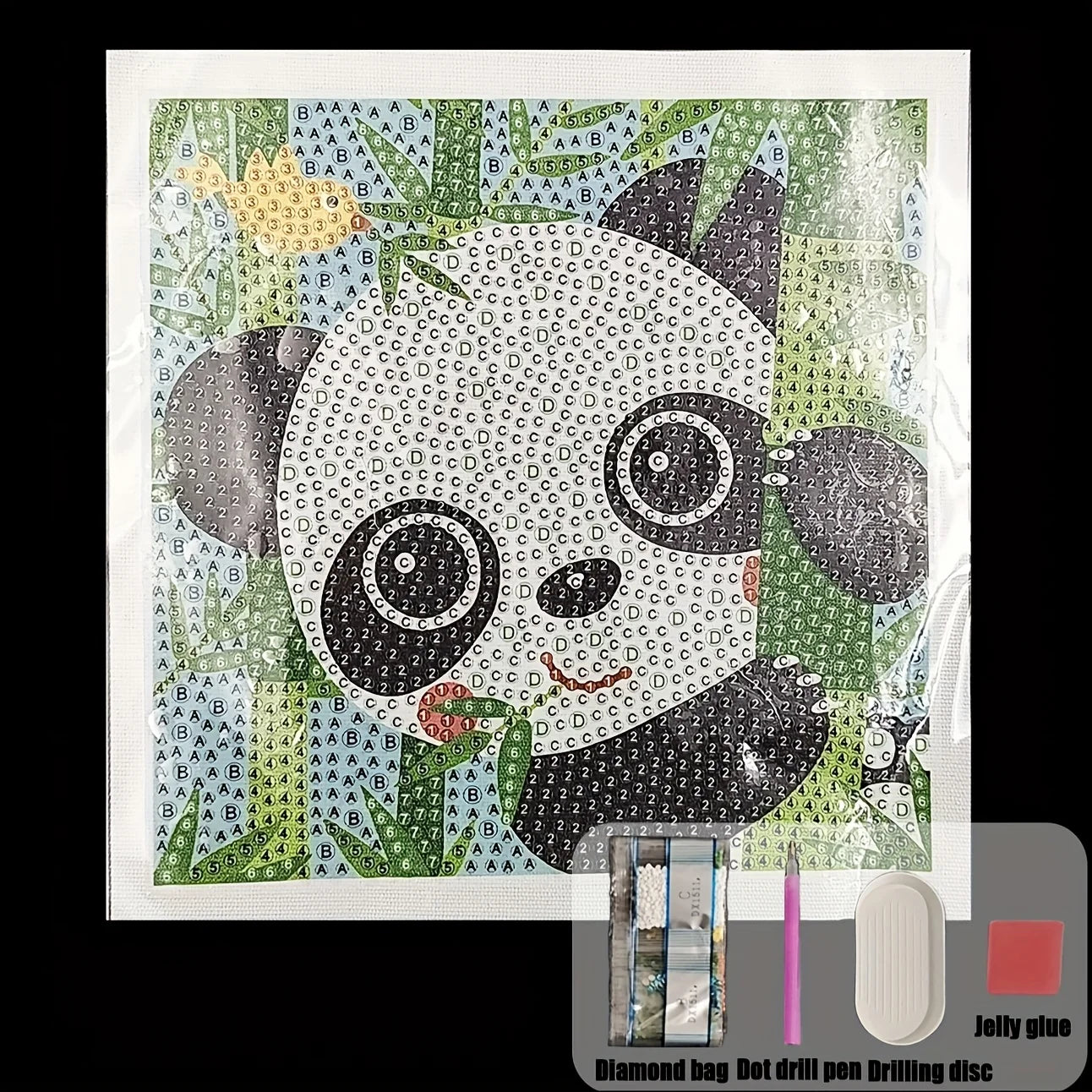 PandaCartoon Full Diamond Mosaic 5D DIY Cross Stitch Kits Diamond Art Home Decor with Frame