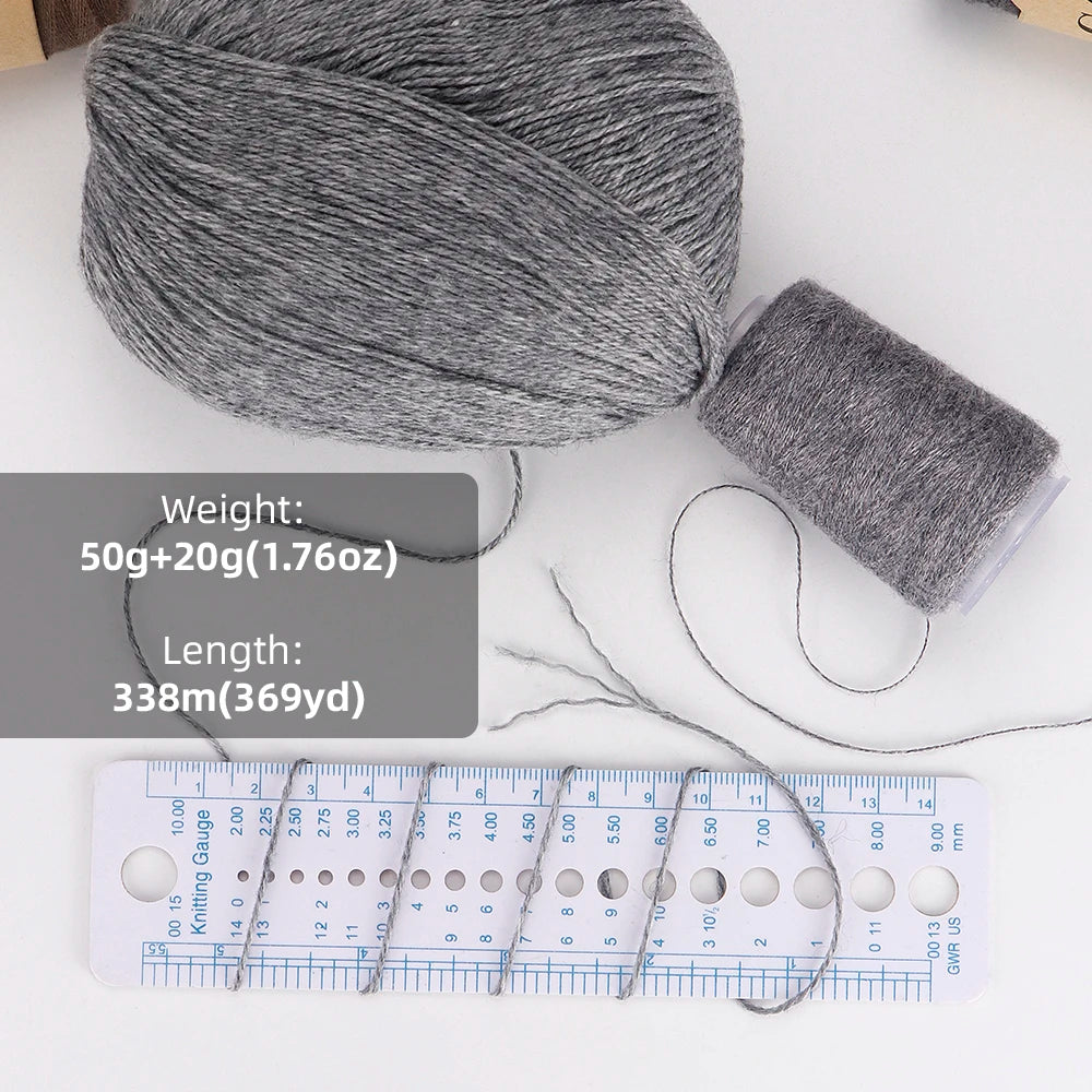 QJH 12 Set Luxurious Cashmere Yarn - Ultra-Soft & Premium Quality for Knitting Luxe Sweaters & Scarves, Hats - Yarn Enthusiasts
