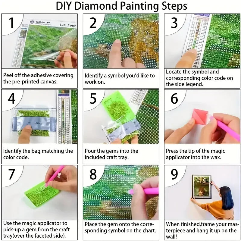New 5D Diy Diamond Paintings 30x30 cm Mosaic Wall Diamond Art Painting Kits Embroidery Full Crystal Accessories New 2025 Paint