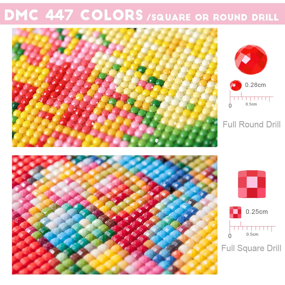 5D Diamond Painting Suitable for Adult Beginners Flowers Women Diamond Art Kit DIY Home Wall Decoration Crafts